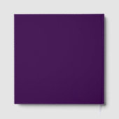 エレガントイチョウ離れ王室ののプラム結婚箔 ゲストブック (裏面)