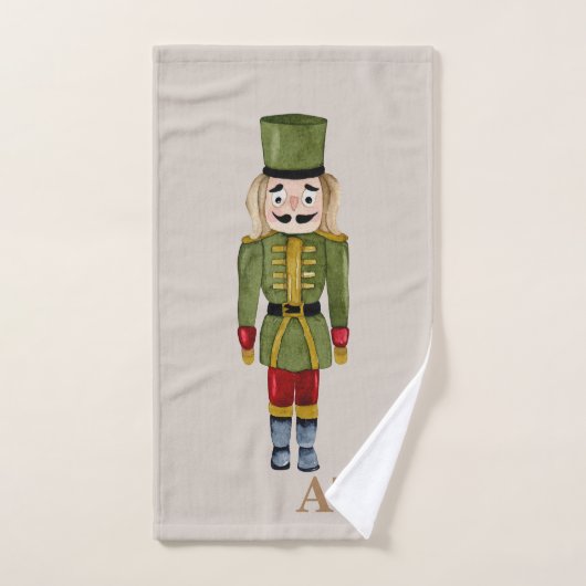 エレガントイニシャルの伝統的割り バスタオルセット (ハンドタオル)