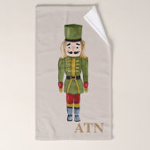 エレガントイニシャルの伝統的割り バスタオルセット