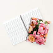 エレガントイニシャルカスタムレターLバラモノグラム ノートブック (内部)