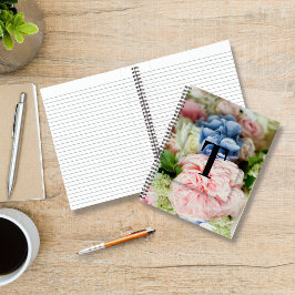 エレガントイニシャルカスタムレターTバラモノグラム ノートブック