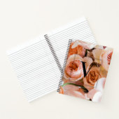 エレガントイニシャルカスタムレターVバラモノグラム ノートブック (内部)