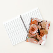 エレガントイニシャルカスタムAバラモノグラム ノートブック (内部)