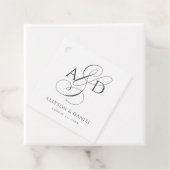 エレガントイニシャルスクリプクラシックトモノグ結婚ラム フェイバータグ (インサイチュ)