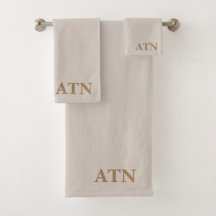 エレガントイニシャルモダンスタイリッシュデザインカラーブラウン