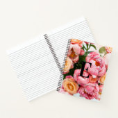 エレガントイニシャルレタカスタムーEバラモノグラム ノートブック (内部)