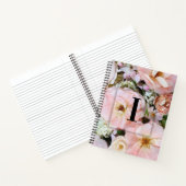 エレガントイニシャルレタカスタムーIバラモノグラム ノートブック (内部)