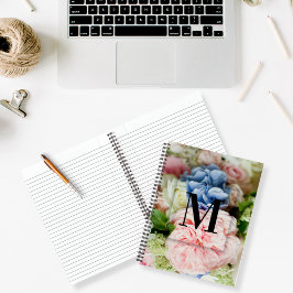 エレガントイニシャルレタカスタムーMバラモノグラム ノートブック