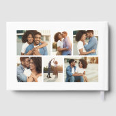 エレガントイニシャル写真コレージ結婚フォイル ゲストブック (裏面)