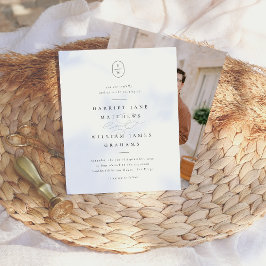 エレガントイニシャル白黒予算結婚写真