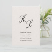 エレガントイニシャル結婚式招待状 招待状 (スタンド正面)