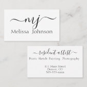 エレガントイニシャル 名刺 (正面/裏面)