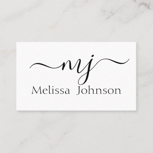 エレガントイニシャル 名刺 (正面)