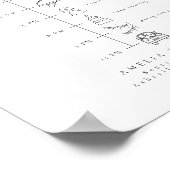 エレガントイベントのタイムラ結婚インアイコンの順序 ポスター (角)