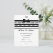 エレガントイベントブフォーマルラックタイホワイトディナー 招待状 (スタンド正面)