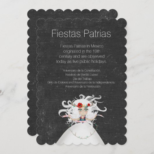 エレガントイベントブラック 招待状 (正面/裏面)