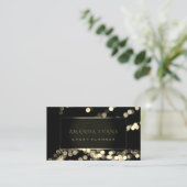 エレガントイベントプランナーブラック枠付き火花紙吹雪 名刺 (スタンド正面)