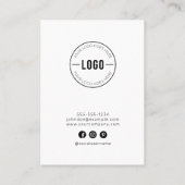 エレガントイヤリング表示カードロゴの追加 コーリングカード (裏面)