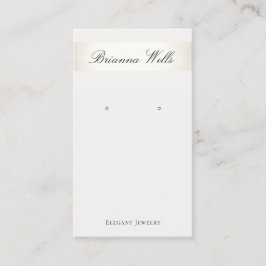 エレガントイヤリング表示銀ストライプ 名刺