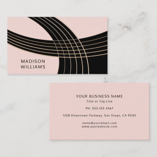 エレガントインスパイアアールデコ 名刺 (正面/裏面)