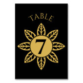 エレガントインスパイアジュエリー枠結婚及び花 テーブルナンバー (裏面)