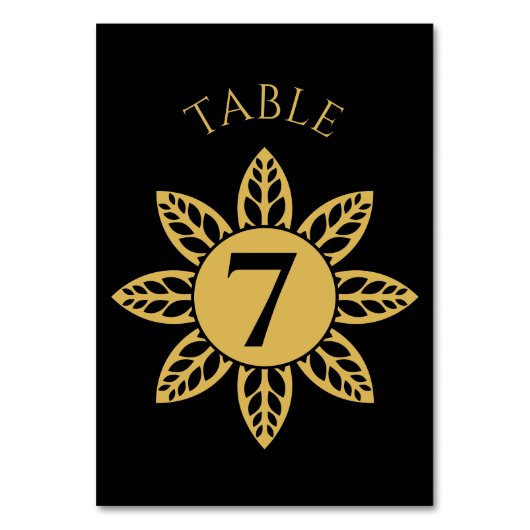 エレガントインスパイアジュエリー枠結婚及び花 テーブルナンバー (裏面)