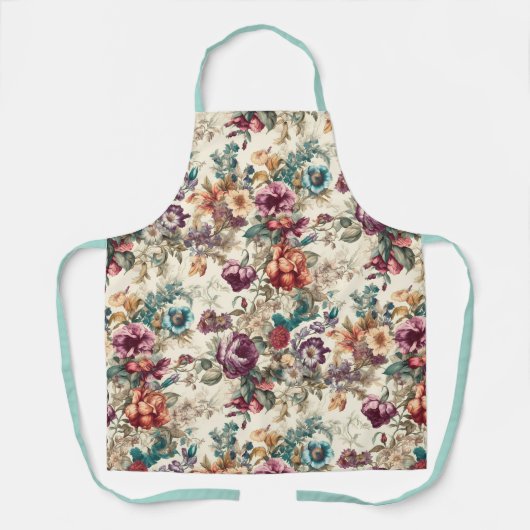 エレガントインスパイアスタイリッシュフローラヴィンテージ エプロン (正面)