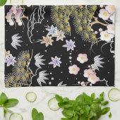 エレガントインスパイア日本の植物画 | キッチンタオル (折り畳み)