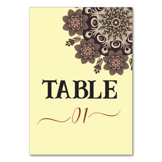 エレガントインスパイア結婚の テーブルナンバー (正面)
