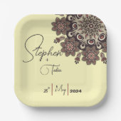 エレガントインスパイア結婚の ペーパープレート (正面)