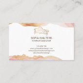 エレガントインテリアデザイナーホームステージングソファ 名刺 (裏面)