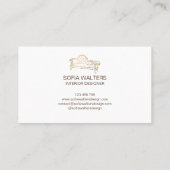 エレガントインテリアデザイナーホームステージングソファ 名刺 (裏面)