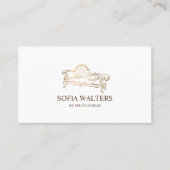 エレガントインテリアデザイナーホームステージングソファ 名刺 (正面)