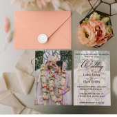 エレガントインディアンの写結婚真 招待状