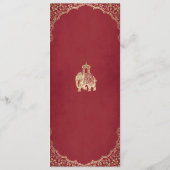 エレガントインディアンガネーシャ結婚ズ メニュー (裏面)