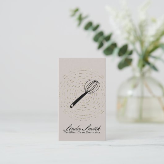 エレガントウィスクロッフェイクク金ゴールド循環ベーカリー 名刺 (スタンド正面)