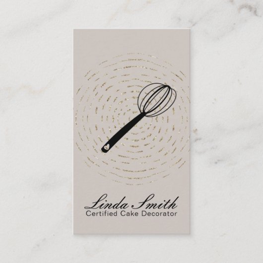 エレガントウィスクロッフェイクク金ゴールド循環ベーカリー 名刺 (正面)