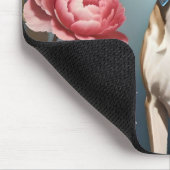 エレガントウィペットポートレートピンク牡丹の花 マウスパッド (コーナー)