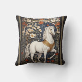 エレガントウィリアムインスパイアモリスホワイトホース クッション (裏面)