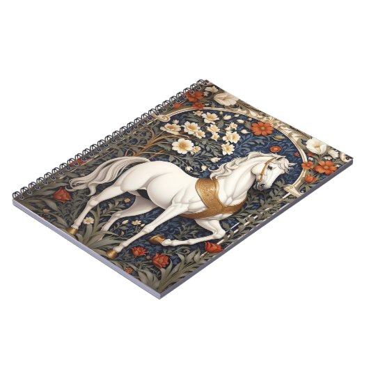 エレガントウィリアムインスパイアモリスホワイトホース ノートブック (左側)