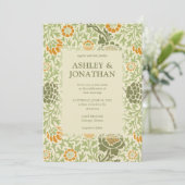 エレガントウィリアム・モリス・グラフトンパタ結婚ーン 招待状 (スタンド正面)