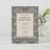 エレガントウィリアム・モリス・ペオニ結婚パタン 招待状 (スタンド正面)