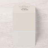 エレガントウィンターグリーンブライダルシャワー&レシピ オールインワン招待状 (外側)