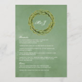 エレガントウィンターパインズ結婚クリスマスチャーム メニュー (裏面)