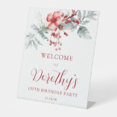 エレガントウィンターベリーボタニカル100誕生日 台座サイン (正面)