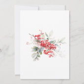 エレガントウィンターベリーボタニカル100誕生日 招待状 (裏面)