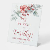 エレガントウィンターベリーボタニカル50誕生日 台座サイン (正面)