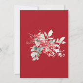 エレガントウィンターベリーボタニカル50誕生日 招待状 (裏面)