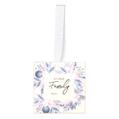 エレガントウィンターボホフローラファミリー写真 キューブオーナメント (正面)