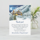 エレガントウィンターランドクリスマス企業の休暇 サンキューカード (スタンド正面)